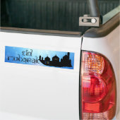 Eid Mubarak-moskee met Typografie Bumpersticker (Op Truck)