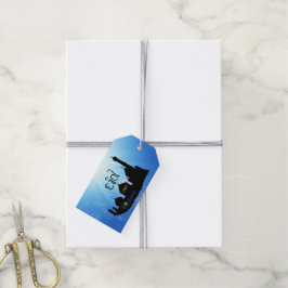Eid Mubarak-moskee met Typografie Cadeaulabel