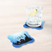 Eid Mubarak-moskee met Typografie Kartonnen Onderzetters (Insitu)