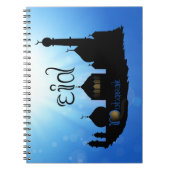 Eid Mubarak-moskee met Typografie Notitieboek (Voorkant)
