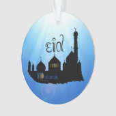 Eid Mubarak-moskee met Typografie Ornament (voorkant)