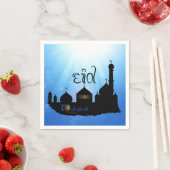 Eid Mubarak-moskee met Typografie Servetten (Insitu)