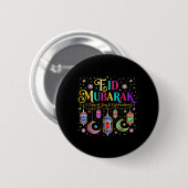 Eid Mubarak Moslim Feest Kleding voor Eid Al Ronde Button 5,7 Cm (Voorkant /achterkant)