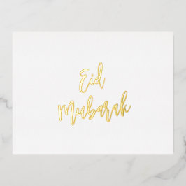 Eid Mubarak Moslim Islamitische Groet Folie Feestdagen Briefkaart