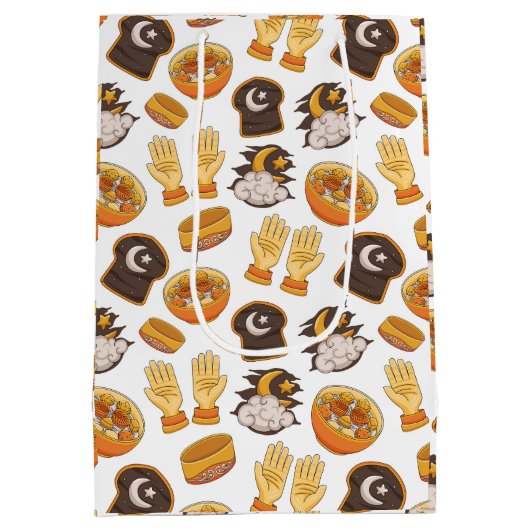 Eid Mubarak Moslim Kinder Happy Eid Medium Cadeauzakje (Achterkant)