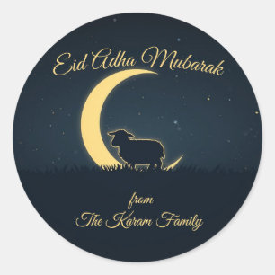 Eid Mubarak Moslim Klassieke Ronde Sticker