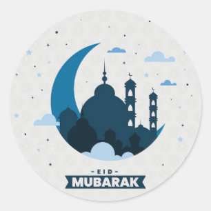 Eid Mubarak-moslim Ronde Sticker