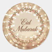 Eid Mubarak Muslim Classic Round Sticker (Voorkant)