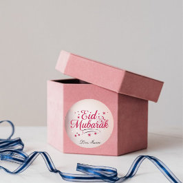 Eid Mubarak Muslim Classic Round Sticker