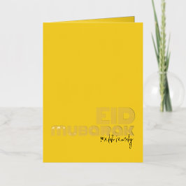 EID MUBARAK Neon Citroen Art Deco Stijl Custom Folie Wenskaart