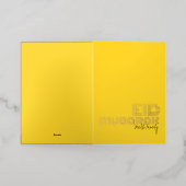 EID MUBARAK Neon Citroen Art Deco Stijl Custom Folie Wenskaart (Buiten Laag)