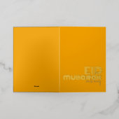 EID MUBARAK Neon Geel Art Deco Stijl Custom Folie Wenskaart (Buiten Laag)