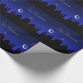 Eid Mubarak Night Stars Mosque Cadeaupapier
