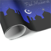 Eid Mubarak Night Stars Mosque Cadeaupapier (Rol Hoek)