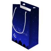 Eid Mubarak Night Stars Mosque Klein Cadeauzakje (Achterkant Gekanteld)