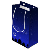 Eid Mubarak Night Stars Mosque Klein Cadeauzakje (Voorkant Gekanteld)