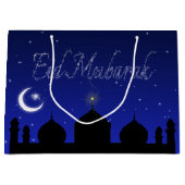 Eid Mubarak Night Stars Mosque Large Cadeautasje (Voorkant)