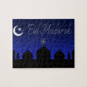 Eid Mubarak Night Stars Mosque Legpuzzel