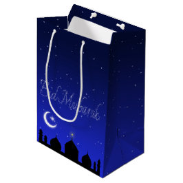 Eid Mubarak Night Stars Mosque Medium Cadeauzakje