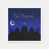 Eid Mubarak Night Stars Mosque Servetten (Voorkant)
