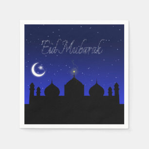 Eid Mubarak Night Stars Mosque Servetten