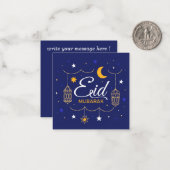 Eid Mubarak Note Kaart Notitiekaartje (Voorkant / Achterkant in situ)