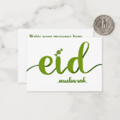 Eid Mubarak Notitiekaartje (Voorkant / Achterkant in situ)