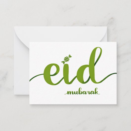 Eid Mubarak Notitiekaartje (Voorkant)