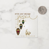 Eid Mubarak Notitiekaartje (Voorkant / Achterkant in situ)