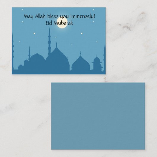 Eid Mubarak Notitiekaartje (Voorkant / Achterkant)