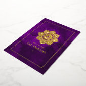 Eid Mubarak Paars en Goud Folie Feestdagenkaart (Gedraaid)