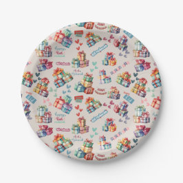 Eid Mubarak Paper Plates – Colourful Gift Boxes Papieren Bordje