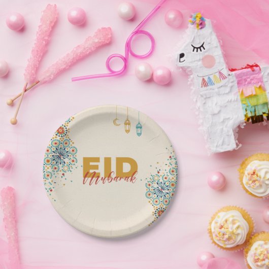 Eid mubarak papieren bordje (Feest)