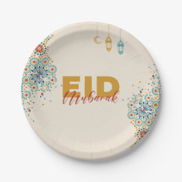 Eid mubarak papieren bordje