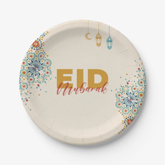Eid mubarak papieren bordje (Voorkant)