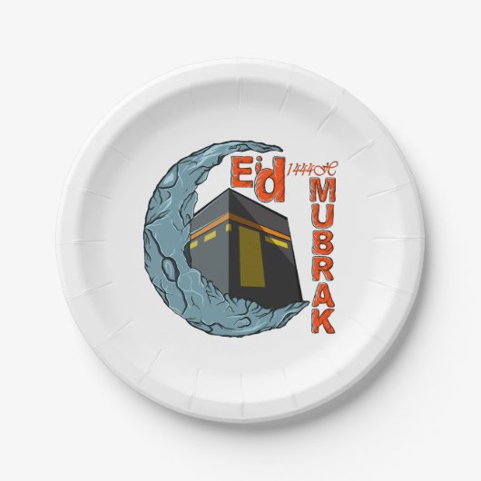 Eid mubarak papieren bordje (Voorkant)