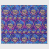 Eid Mubarak - Pastel gold en purples Cadeaupapier (Vlak)