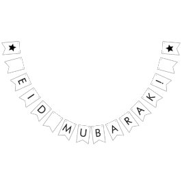 Eid Mubarak Pennant Bunting Banner