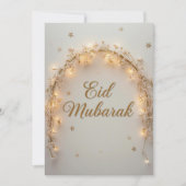 Eid mubarak Personalized Lights Greeting Card Kaart (Voorkant)