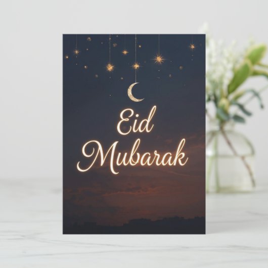 Eid mubarak Personalized modern Card Kaart (Staand voorkant)