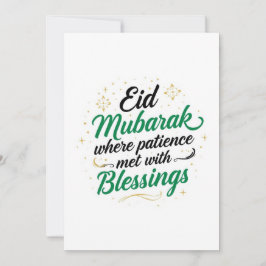 Eid mubarak  personalized modern Card Kaart