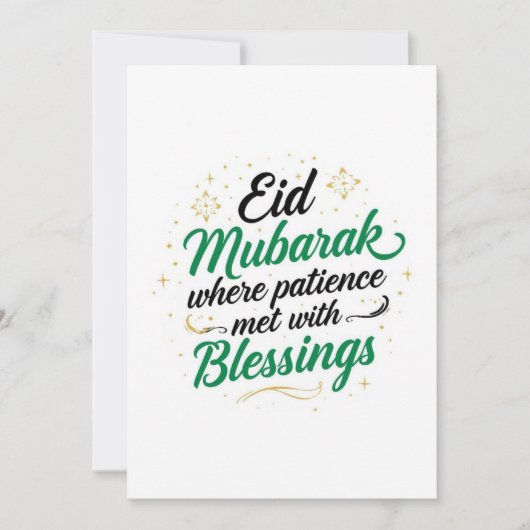 Eid mubarak  personalized modern Card Kaart (Voorkant)