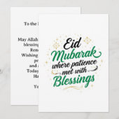 Eid mubarak  personalized modern Card Kaart (Voorkant / Achterkant)