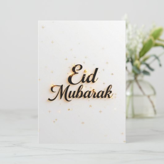 Eid mubarak Personalized Modern Card Kaart (Staand voorkant)