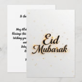 Eid mubarak Personalized Modern Card Kaart (Voorkant / Achterkant)