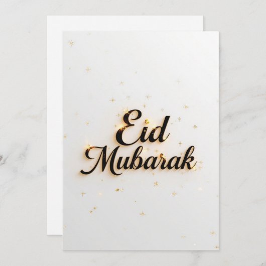 Eid mubarak Personalized Modern Card Kaart (Voorkant / Achterkant)