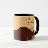 Eid Mubarak Photo Frame Mosque Skyline Art Mok (Voorkant rechts)