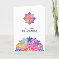 Eid Mubarak Rainbow Mandala Familie Fotogroet