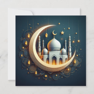 Eid Mubarak Ramadan Aanpasbare Groet Tekst Feestdagenkaart