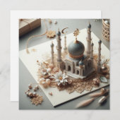 Eid Mubarak Ramadan Aanpasbare Groet Tekst Feestdagenkaart (Voorkant / Achterkant)